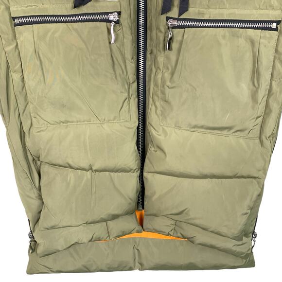 OROLAY Women's XS Thickened Down Hooded Coat Army Green Orange Lining - Picture 9 of 13